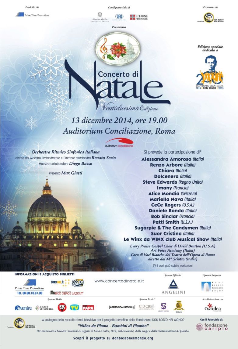  Tutto pronto  all’Auditorium Conciliazione di Roma per il Concerto di Natale 2014