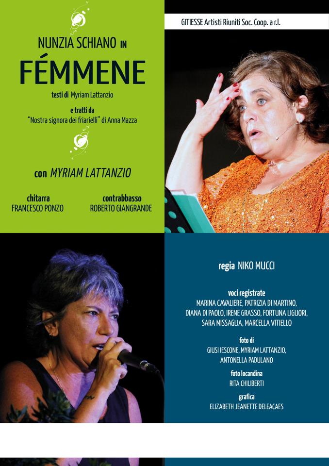  Nunzia Schiano e Myriam Lattanzio in “Femmene” allo START- Interno5 dal 9 all’11 gennaio