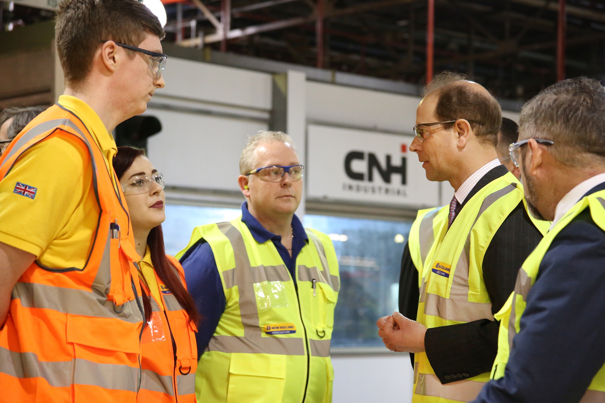  Sua Altezza Reale il Conte di Wessex KG GCVO visita lo stabilimento di produzione di CNH Industrial a Basildon
