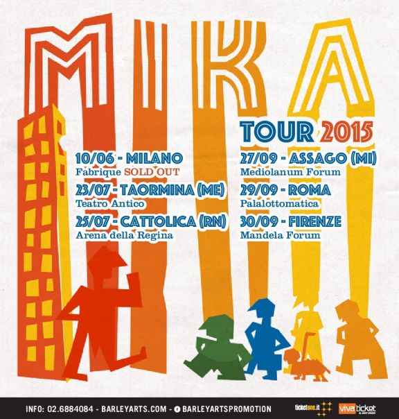  5 nuovi concerti in Italia per Mika, da giovedì biglietti in vendita
