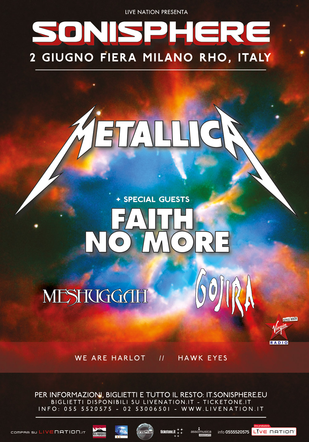  Sonisphere 2015, definita la line up della giornata: aprono i Metallica