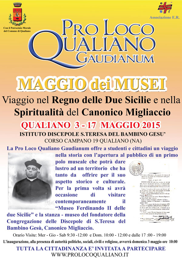  Partirà il 3 maggio prossimo  il “Maggio dei Musei” a Qualiano
