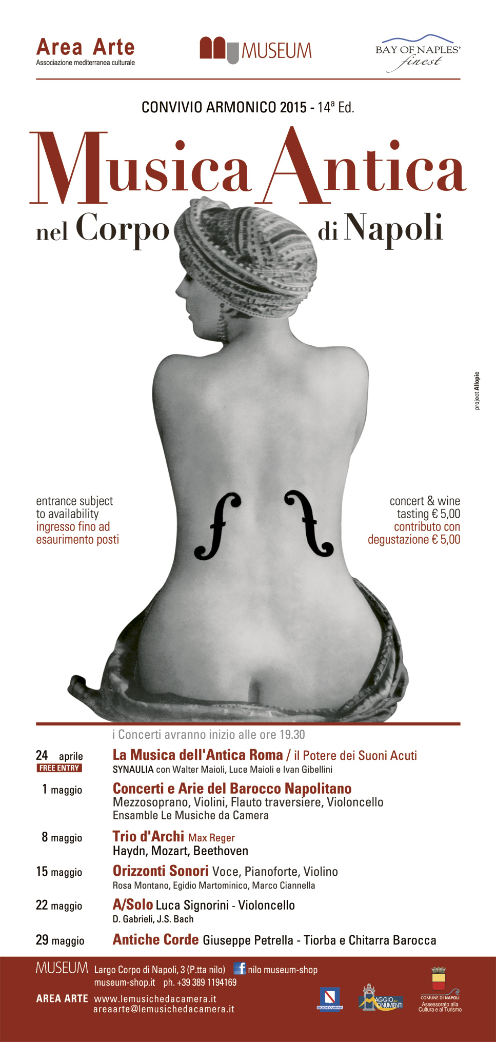  Tutto pronto per la rassegna Convivio Armonico 2015, musica antica nel Corpo di Napoli