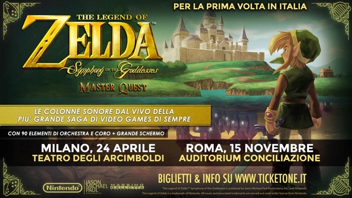  Per la prima volta in Italia il concerto evento “The Legend of Zelda: symphony of the goddesses”