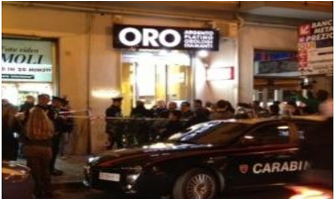  Rapina in negozio ‘Compro Oro’ nel Casertano,titolare ferito