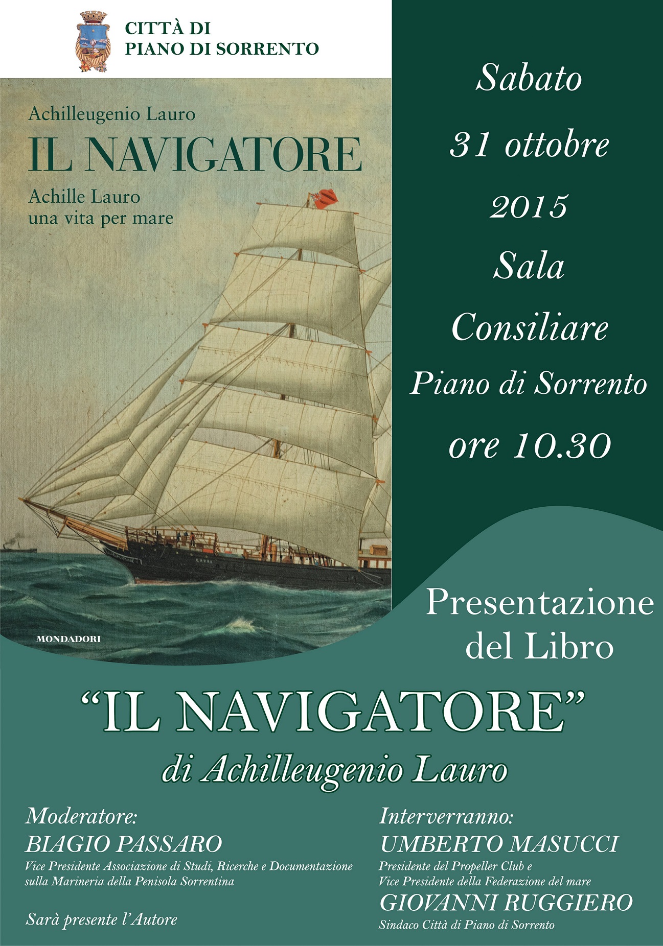  Presentazione del libro “Il Navigatore” di Achilleugenio Lauro a Piano di Sorrento