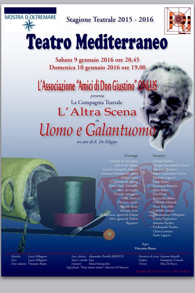  L’associazione Amici di Don Giustino ONLUS e la Compagnia l’Altra Scena al Teatro Mediterraneo – VIDEO