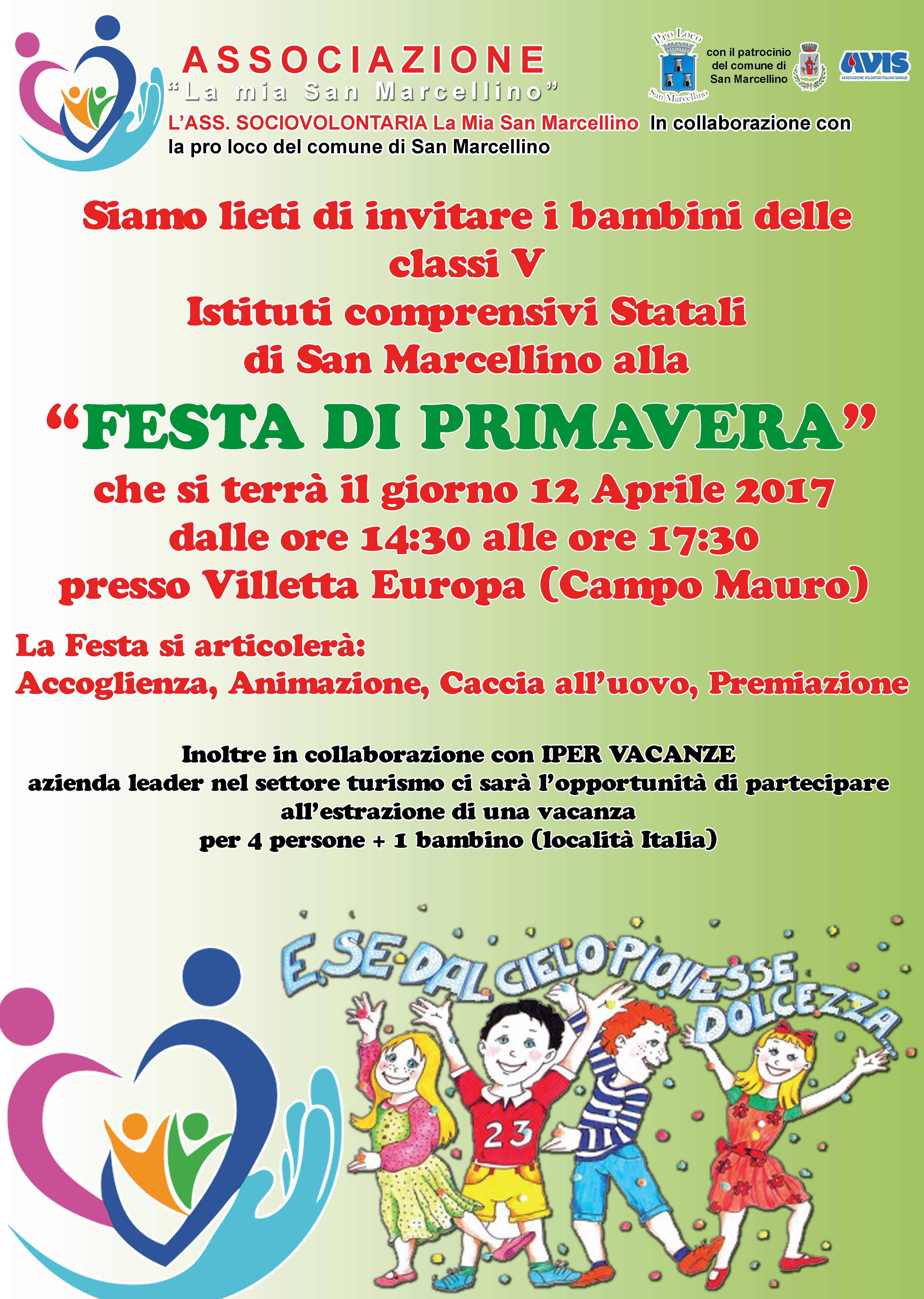  La Festa di primavera arriva a San Marcellino il 12 aprile in Villetta Europa