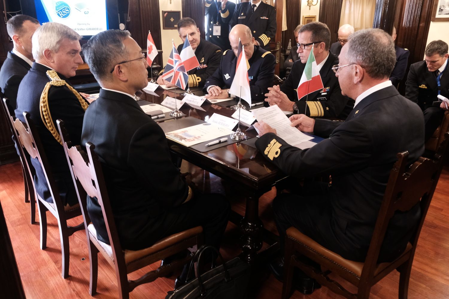  A Bordo dell’Amerigo Vespucci riunione dei Capi di Stato Maggiore delle Marine Militari del G7