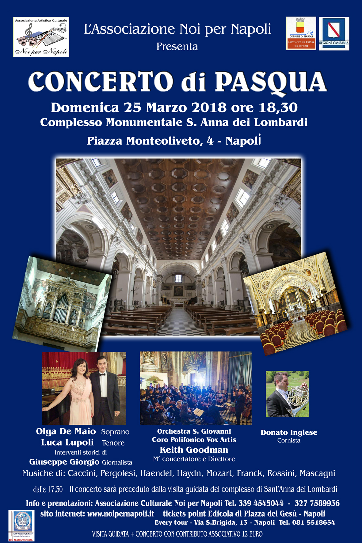  Napoli, al Complesso monumentale di S.Anna dei Lombardi il “Concerto di Pasqua”