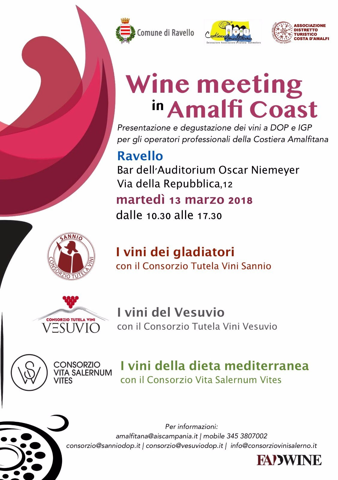  Il Consorzio Vita Salernum Vites al Wine meeting in Amalfi Coast per operatori professionali