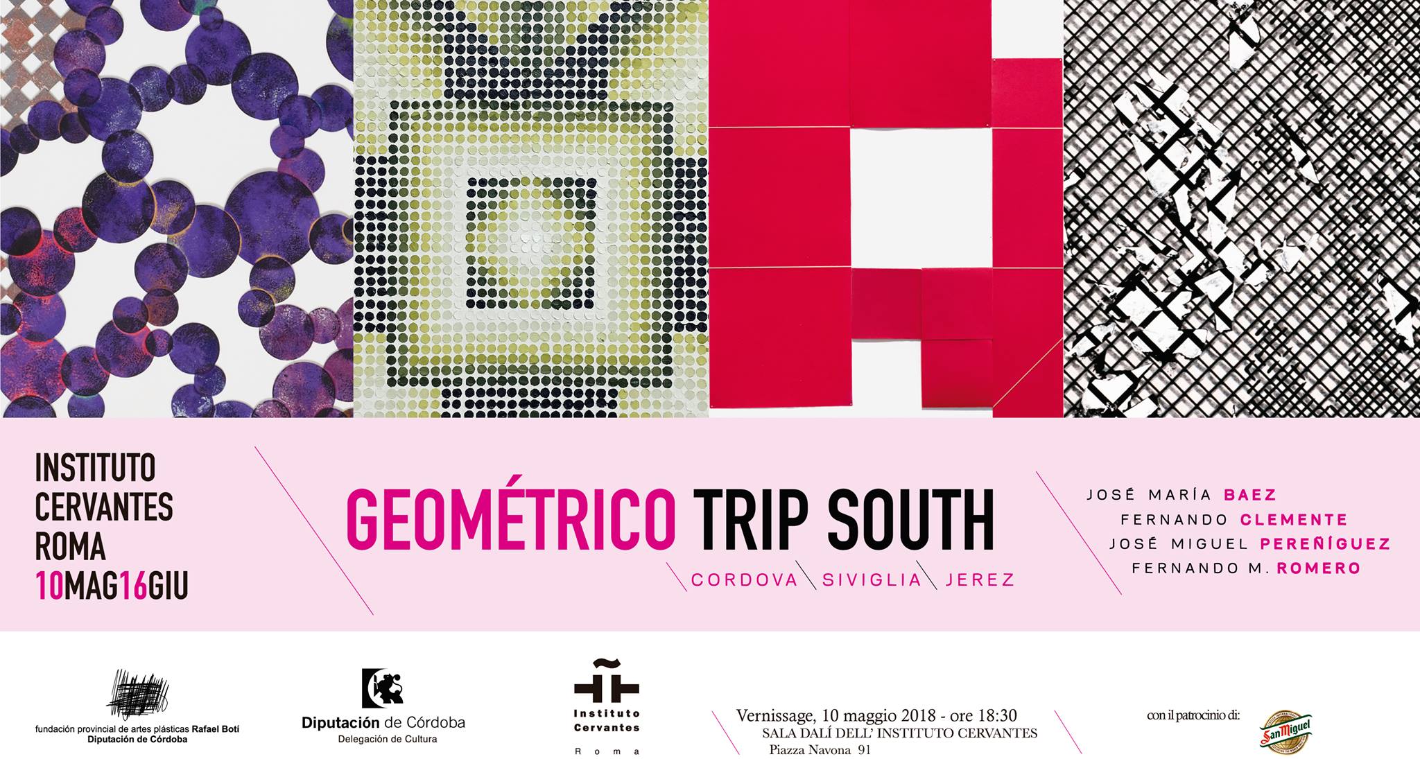  Geometrico Trip South, dal 10 maggio al 16 giugno per la prima volta in Italia all’Instituto Cervantes di Roma