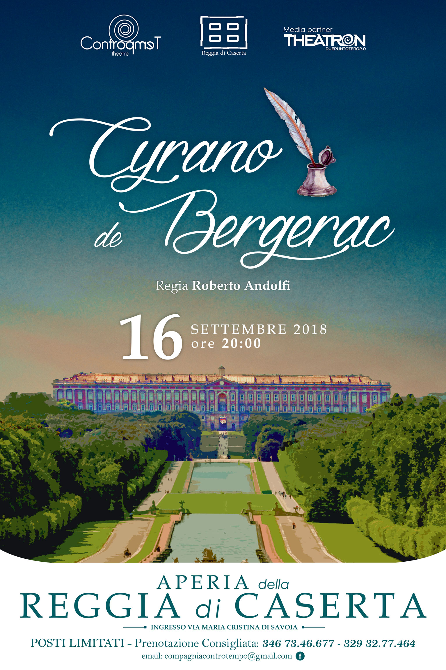  Cyrano de Bergerac di Controtempo Theatre all’Aperia della Reggia di Caserta