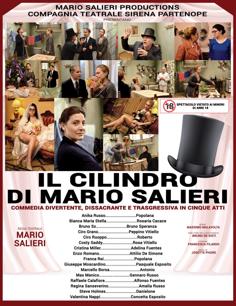  Mario Salieri, ‘Il maestro del porno’ si dà alla commedia dell’arte con “Il Cilindro”