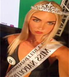  Concorso nazionale “Bellissimi d’Italia”: la ventenne Silveria Tozzoli vince la fascia di Miss Napoli Partenope