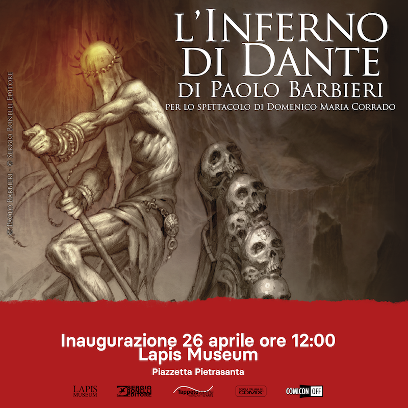  Mostra a fumetti “L’Inferno di Dante”  di Paolo Barbieri al Lapis Museum di Piazzetta Pietrasanta,