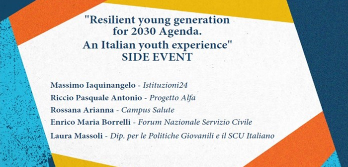  Side event su Agenda 2030 delle associazioni Progetto Alfa e Campus Salute