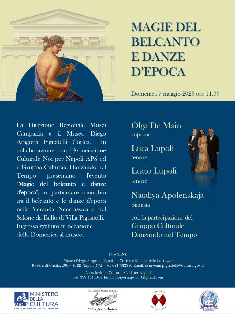  Napoli, al Museo Diego Aragona Pignatelli Cortes le Magie del belcanto e danze d’epoca