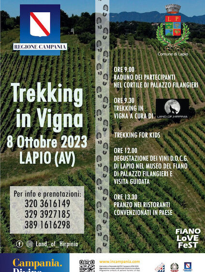  A Lapio domenica 8 ottobre ritorna Trekking in Vigna