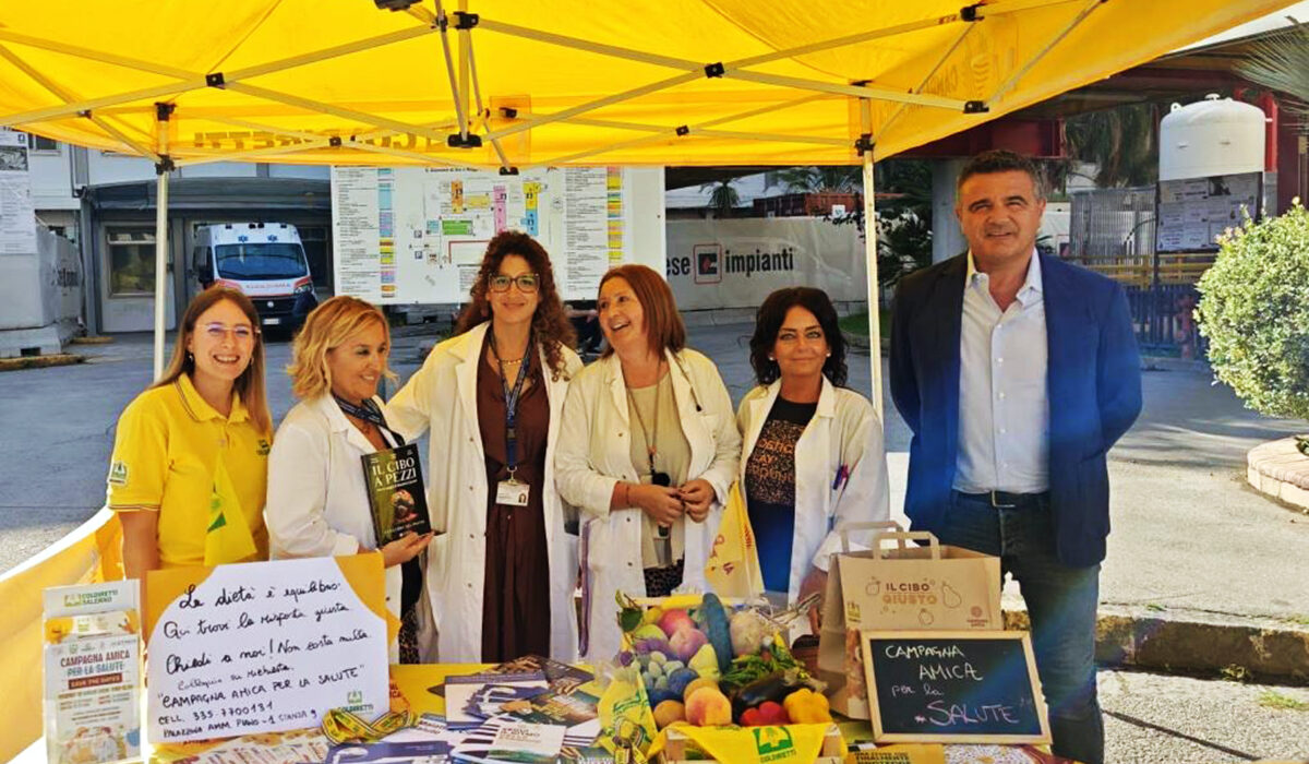 “Campagna Amica per la Salute” al Ruggi d’Aragona: folla agli stand della corretta alimentazione